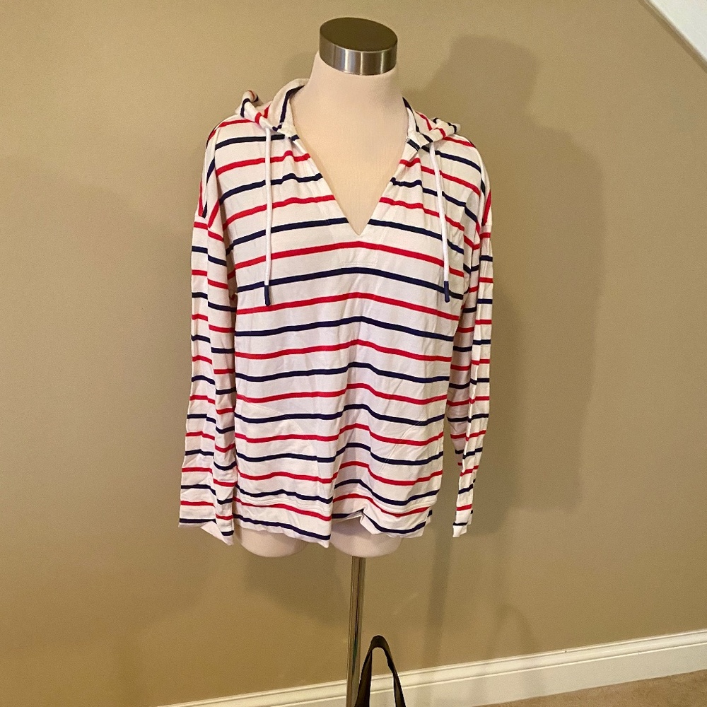 NWT Vineyard Vines Americana Stripe Popover Hoodie